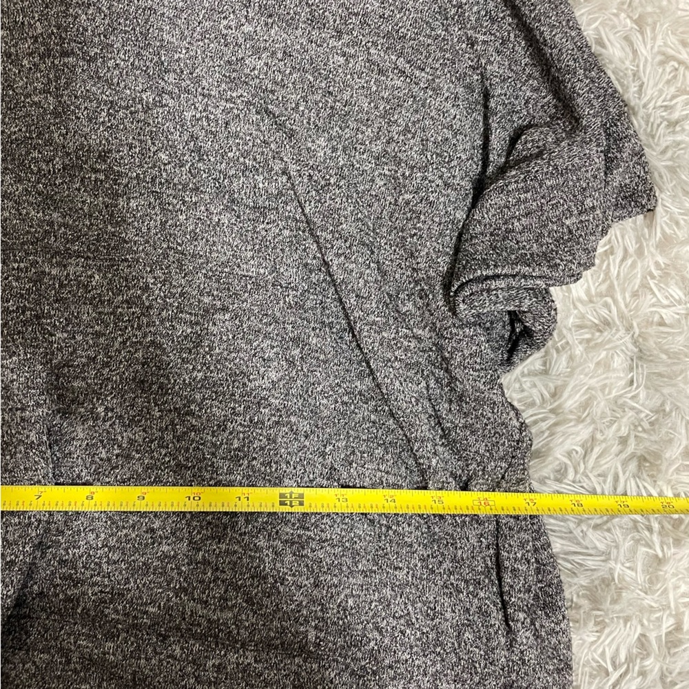 Ginger G Marled Gray Hooded Shirt Size M - Picture 3 of 4